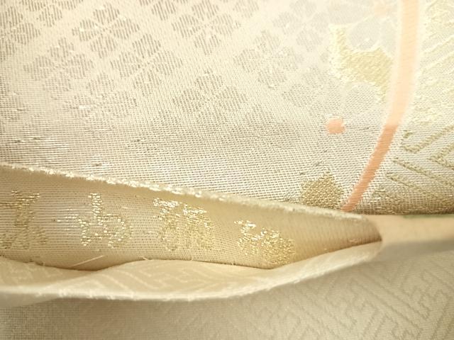 平和屋着物◎六通柄袋帯　唐織　吉祥花文　金銀糸　正絹　逸品　未使用　AABK0463yx