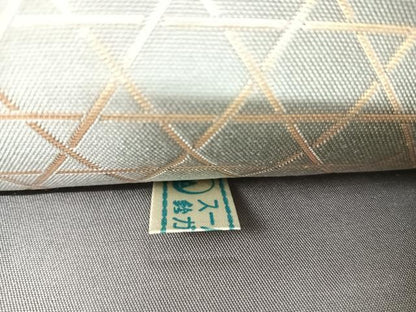 平和屋着物◎六通柄袋帯　唐織　片輪車花文　金糸　鈴乃屋扱い　正絹　逸品　AABK0466yx