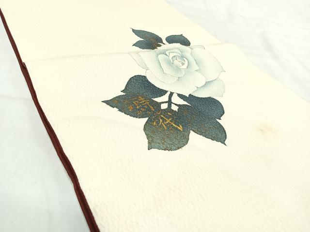 平和屋着物◎太鼓柄袋帯　薔薇　金彩　正絹　逸品　AABK0485yx
