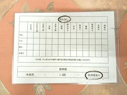 平和屋着物◎六通柄袋帯　花丸文　金銀糸　正絹　逸品　AABK0490yx