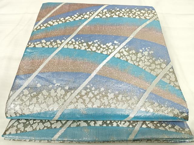 平和屋着物◎佐賀錦　六通柄袋帯　箔散らし文様　金銀糸　正絹　逸品　AABK0531yx
