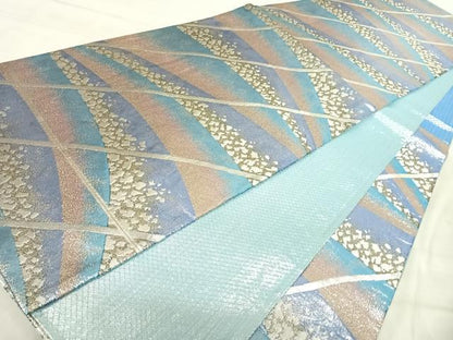 平和屋着物◎佐賀錦　六通柄袋帯　箔散らし文様　金銀糸　正絹　逸品　AABK0531yx