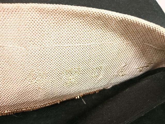 平和屋着物◎六通柄袋帯　唐織　舞花文　黒地　金糸　正絹　逸品　AABK0532yx