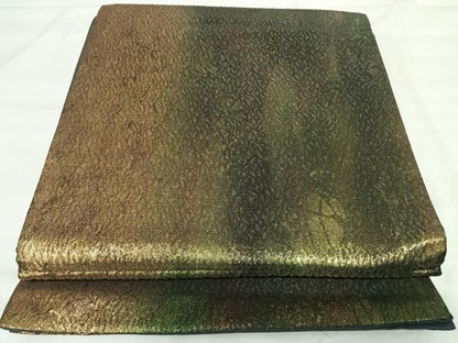 平和屋着物◎六通柄袋帯　霞文　金糸　正絹　逸品　AABK0566yx