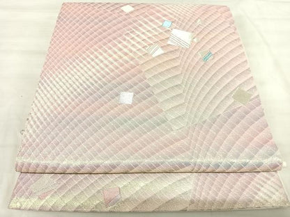 平和屋着物◎六通柄袋帯　散らし紋様　銀糸　正絹　逸品　AABK0572yx