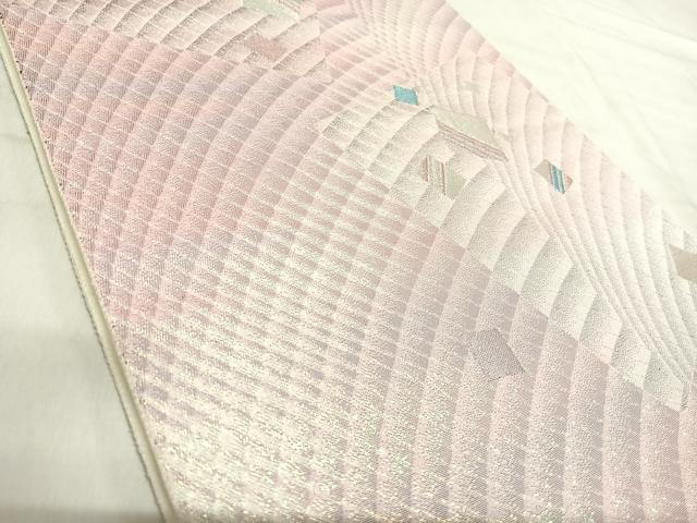 平和屋着物◎六通柄袋帯　散らし紋様　銀糸　正絹　逸品　AABK0572yx