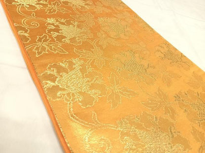 平和屋着物◎六通柄袋帯　更紗唐草文　金糸　正絹　逸品　AABK0582yx