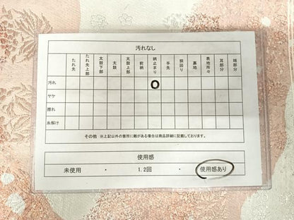 平和屋着物◎六通柄袋帯　草花文　銀糸　正絹　逸品　AABK0586yx