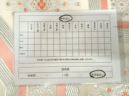 平和屋着物◎六通柄袋帯　唐織　孔雀花文　銀糸　正絹　逸品　AABK0591yx