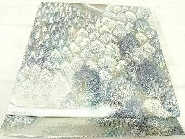 平和屋着物◎六通柄袋帯　奥嵯峨　金銀糸　正絹　逸品　AABK0616yx