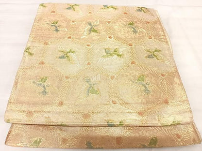 平和屋着物◎佐賀錦　六通柄袋帯　飛鳥文　金糸　正絹　逸品　AABK0622yx