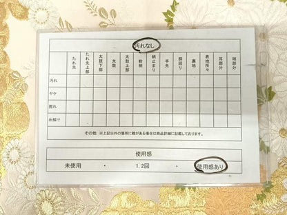平和屋着物◎六通柄袋帯　唐織　草花文　金糸　正絹　逸品　AABK0645yx