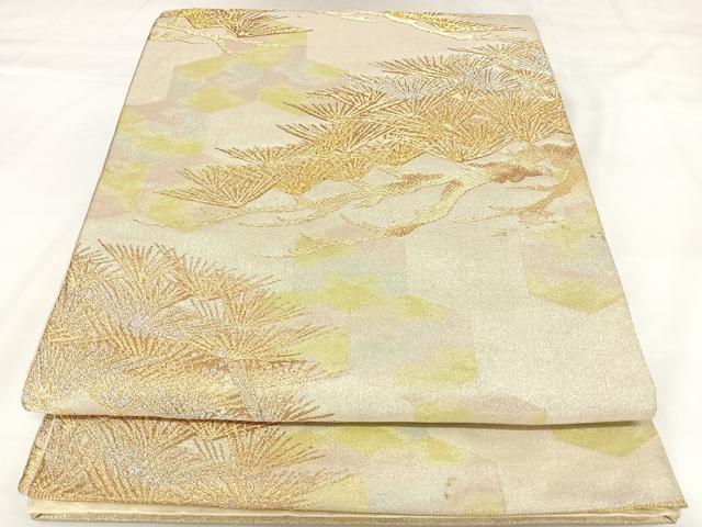平和屋着物◎六通柄袋帯　枝松文　金銀糸　正絹　逸品　AABK0676yx