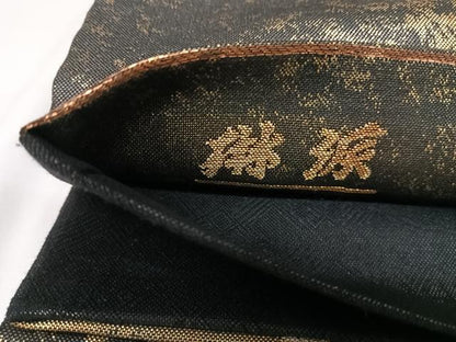 平和屋着物◎六通柄袋帯　唐織　琳派　花蝶文　金糸　正絹　逸品　AABK0698yx