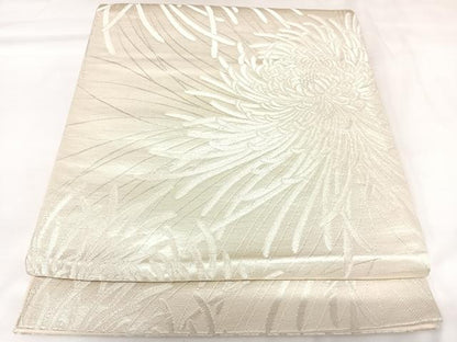 平和屋着物◎六通柄袋帯　乱菊　銀糸　正絹　逸品　AABK0722yx