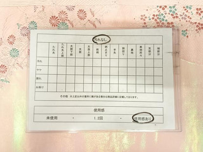 平和屋着物◎太鼓柄袋帯　瑞華豊麗花垣文　銀糸　正絹　逸品　AABK0728yx