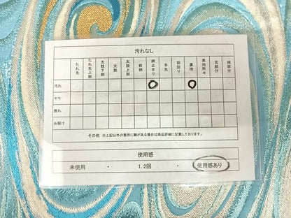 平和屋着物◎六通柄袋帯　唐織　流水文　金銀糸　正絹　逸品　AABK0735yx