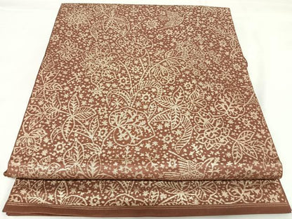 平和屋着物◎六通柄　本袋帯　草花文　金糸　正絹　逸品　AABK0746yx