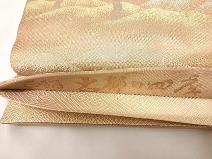 平和屋着物◎佐賀錦　六通柄袋帯　古都の四季　金銀糸　正絹　逸品　AABK0749yx