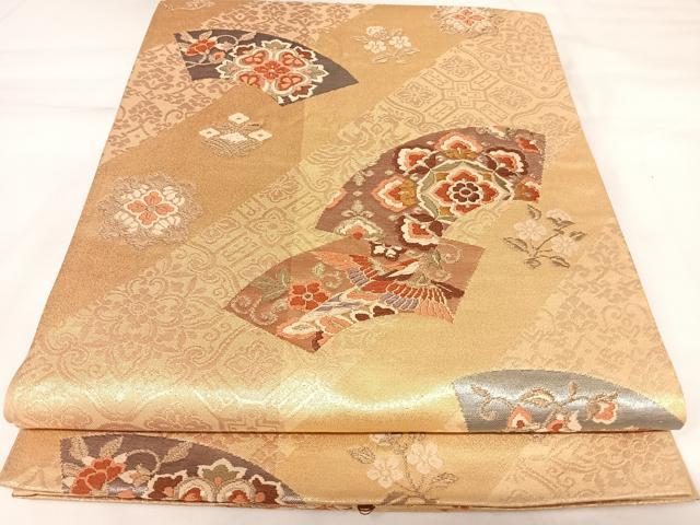 平和屋着物◎六通柄袋帯　唐織　正倉院錦　金糸　正絹　逸品　AABK0754yx