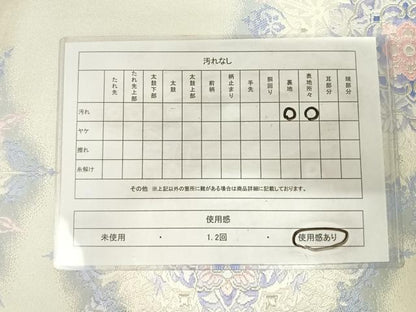 平和屋着物◎六通柄袋帯　唐織　雪華　銀糸　正絹　逸品　AABK0763yx