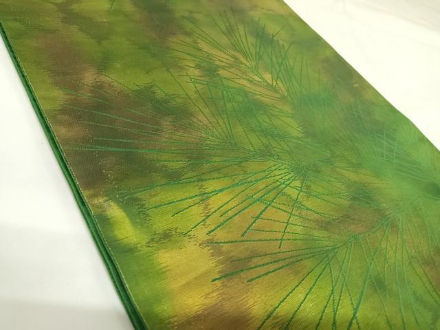 平和屋着物◎六通柄袋帯　松葉　金糸　正絹　逸品　AABK0766yx