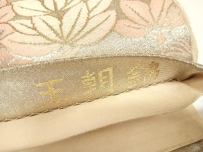 平和屋着物◎六通柄袋帯　唐織　王朝錦　渡橋風景文　金銀糸　正絹　逸品　AABK0780yx