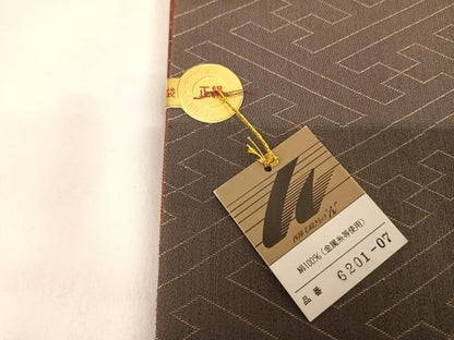 平和屋着物◎西陣　全通柄袋帯　紗綾型文　金糸　正絹　逸品　未使用　AABK0794yx