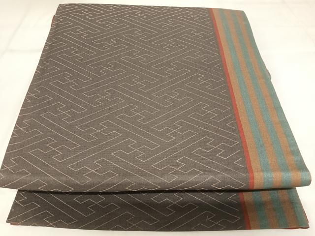 平和屋着物◎西陣　全通柄袋帯　紗綾型文　金糸　正絹　逸品　未使用　AABK0794yx