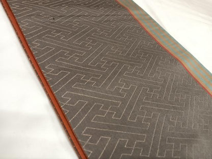 平和屋着物◎西陣　全通柄袋帯　紗綾型文　金糸　正絹　逸品　未使用　AABK0794yx