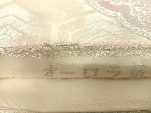 平和屋着物◎六通柄袋帯　唐織　正倉院花文　オーロラ箔　正絹　逸品　AABK0807yx