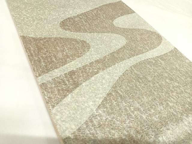 平和屋着物◎六通柄袋帯　流水文　本漆津軽箔　正絹　逸品　AABK0810yx