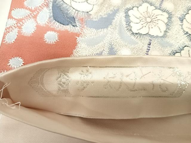 平和屋着物◎六通柄袋帯　辻が花　夢幻土花　銀糸　正絹　逸品　AABK0825yx
