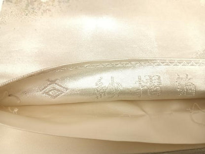 平和屋着物◎六通柄袋帯　紗摺箔　花模様　正絹　逸品　AABK0853yx