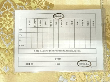 平和屋着物◎六通柄袋帯　正倉院花文　金銀糸　正絹　逸品　AABK0860yx