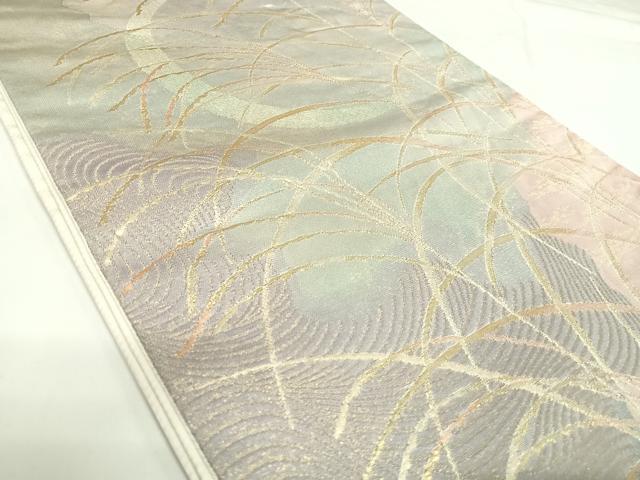 平和屋着物◎六通柄袋帯　道長文　金銀糸　正絹　逸品　AABK0867yx