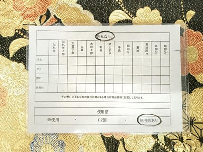 平和屋着物◎佐賀錦　六通柄袋帯　花蝶文　金銀糸　正絹　逸品　AABK0879yx