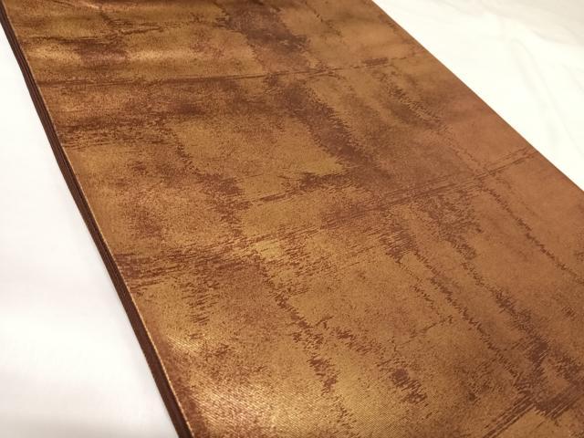 平和屋着物◎六通柄袋帯　霞文　金糸　正絹　逸品　AABK0884yx