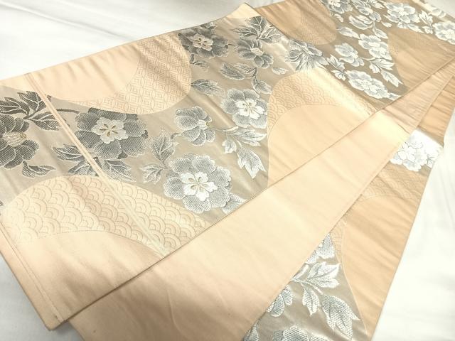 平和屋着物◎六通柄袋帯　唐織　枝花文　金銀糸　正絹　逸品　AABK0901yx