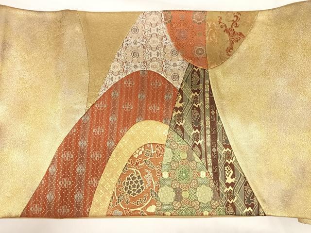 平和屋着物◎太鼓柄袋帯　有栖川文様　金糸　正絹　逸品　AABK0905yx