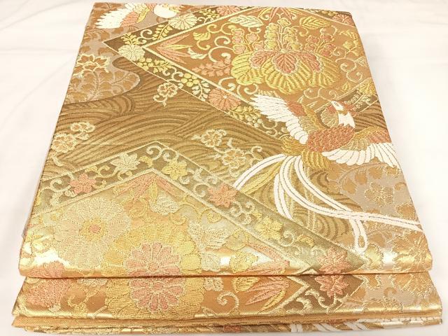 平和屋着物◎佐賀錦　六通柄袋帯　唐織　鳳凰桐文　金銀糸　鈴乃屋扱い　正絹　逸品　AABK0924yx