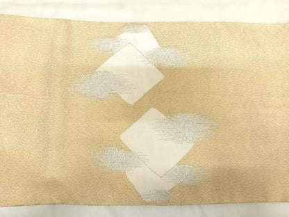 平和屋着物◎綴れ　太鼓柄袋帯　霞文　金銀糸　正絹　逸品　AABK0950yx