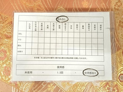 平和屋着物◎六通柄袋帯　唐織　花宝づくし　金糸　正絹　逸品　AABK0956yx