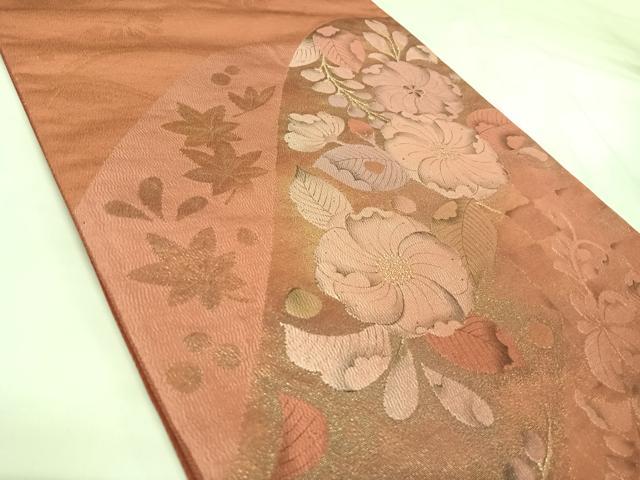 平和屋着物◎太鼓柄袋帯　辻が花　金糸　正絹　逸品　AABK0966yx