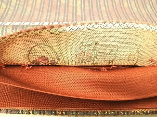 平和屋着物◎六通柄袋帯　織弓司　更紗花唐草文　金糸　正絹　逸品　AABK0967yx
