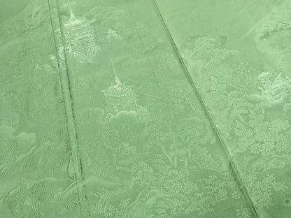 平和屋着物●色留訪問着　祇園祭　浅緑色　正絹　逸品　AABK1003fy