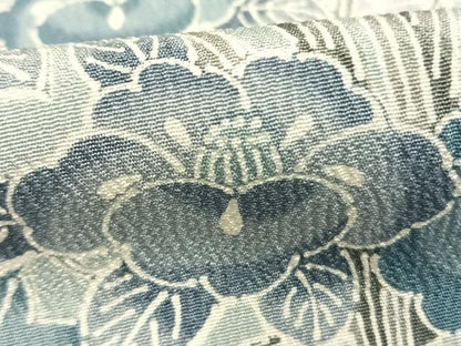 平和屋着物●上質な小紋　型染め　風景花鳥文　正絹　逸品　AABK1006fy