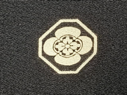 平和屋着物●本加賀友禅作家　中正勲　黒留袖　地紙御所車花鳥文　正絹　逸品　AABK1010fy