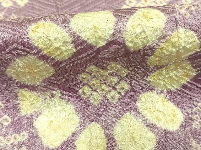 平和屋着物●豪華振袖　総絞り　草花文　正絹　逸品　AABK1017fy