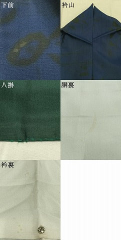 平和屋着物●本場大島紬　草花文　正絹　逸品　AABK1020fy